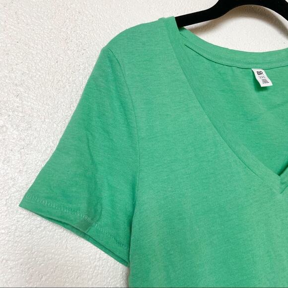 Nordstrom bp. V-Neck Short Sleeve Tee Green Size XXS - Picture 4 of 9